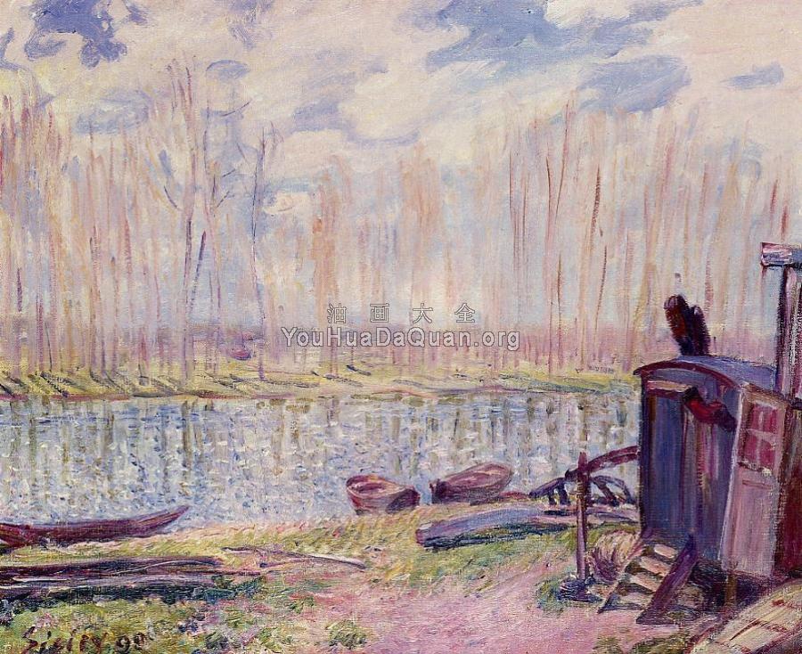 Banks of the Loing - 阿尔弗莱德·西斯莱